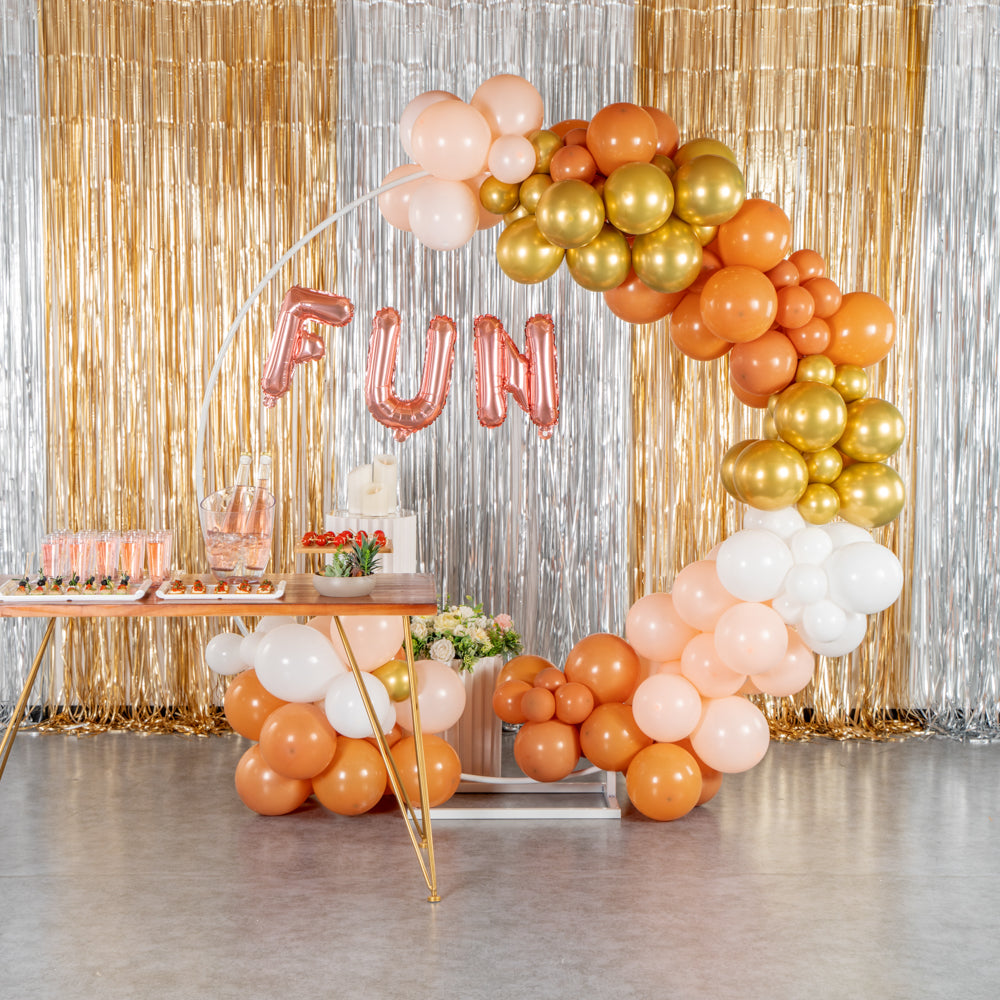Balloonify Brown, White & Gold Balloon Arch Garland Kit - 145 Piece Party Decorations for Weddings, Birthdays & Baby Showers