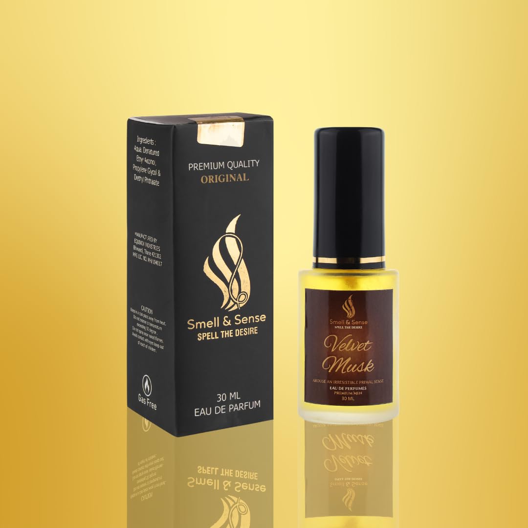 Premium Velvet Musk Fragrance Perfume for Men - 30ml Eau De Parfum | Alcohol-Free, Long-Lasting Luxury Scent | Zero Gas Formula | Perfect Gift for Him | Ideal for Date Nights, Office & Special Occasions
