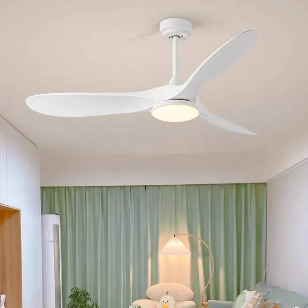 3-Blade Modern Ceiling Fan with LED Light - Energy Efficient Quiet Operation for Bedroom, Living Room & Office