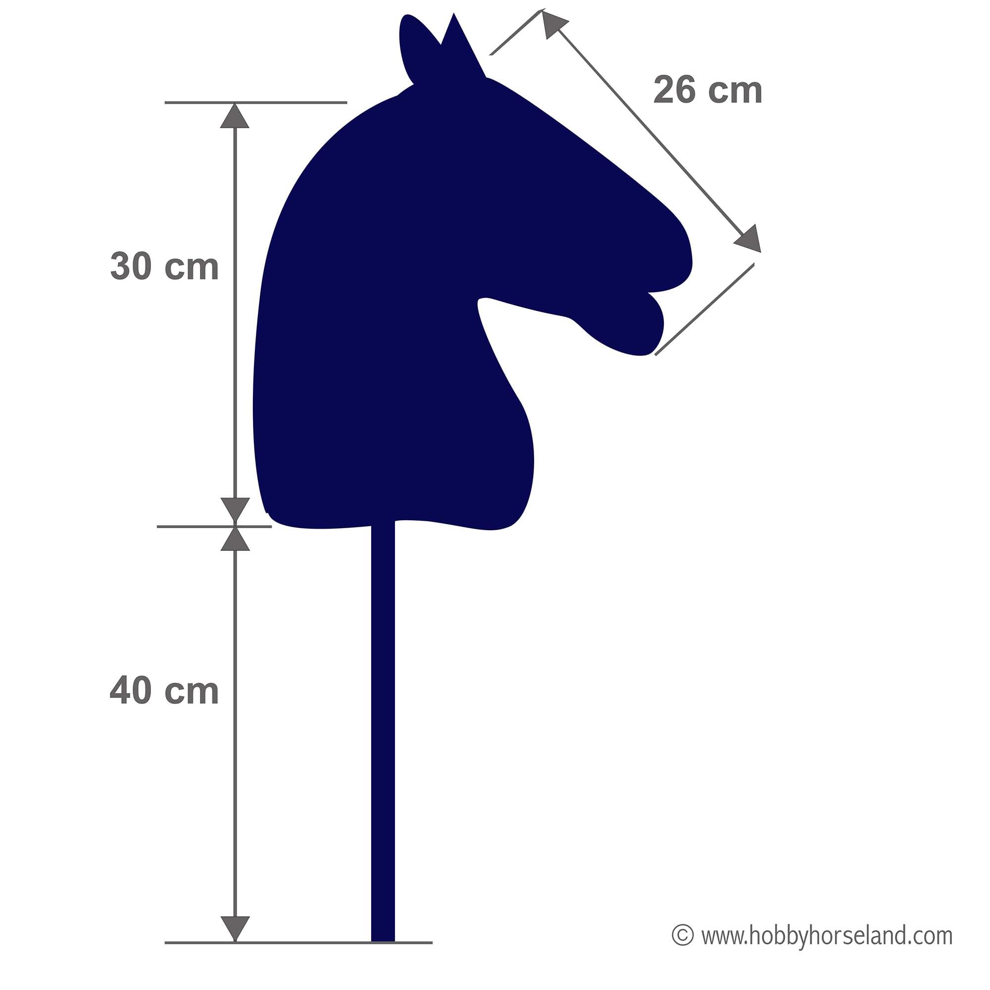 Blue Stick Horse with Reins, Halter, Lunge Line & Bonnet - Realistic Hobby Horse Toy for Kids Pretend Play, Birthday Gifts & Outdoor Activities