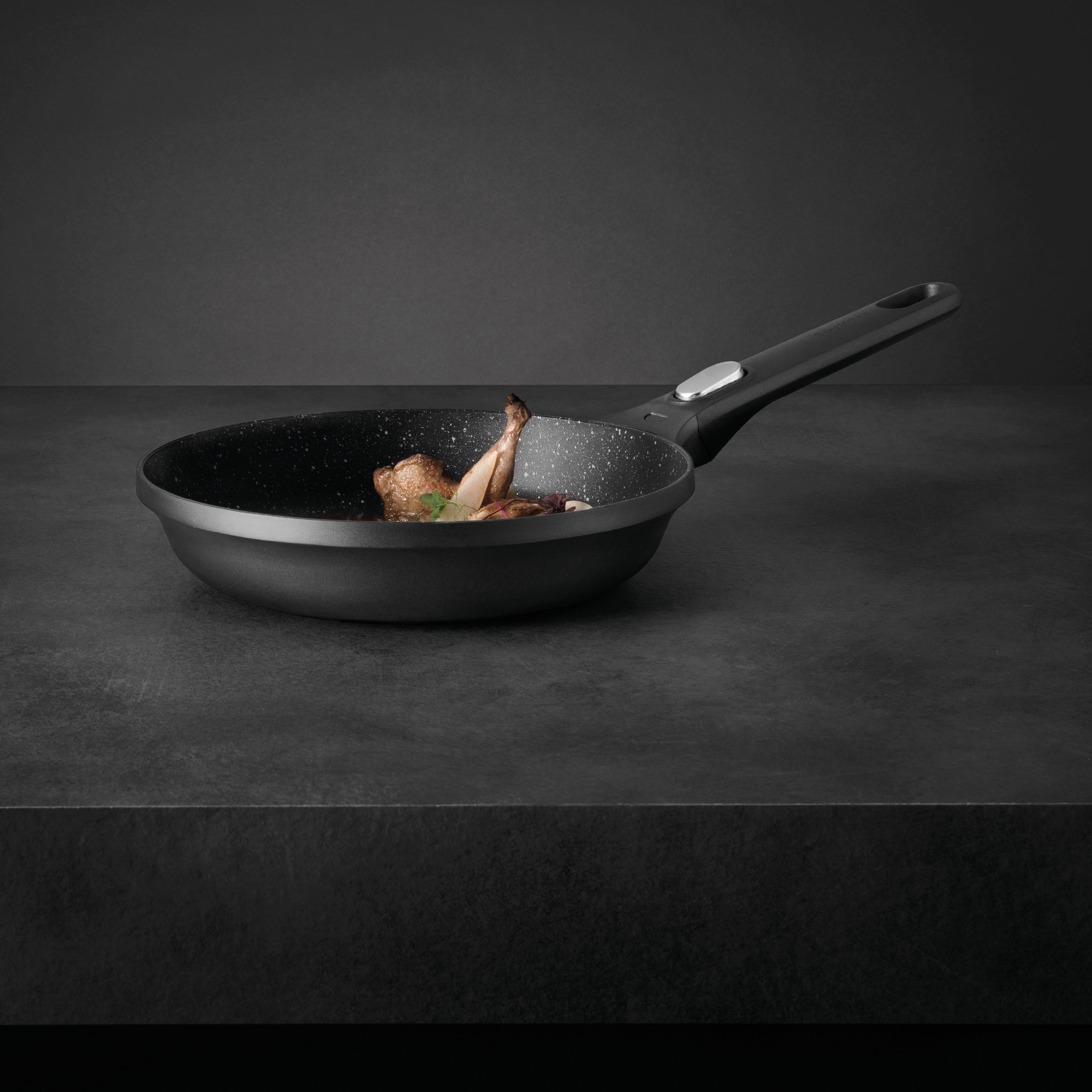 BergHOFF GEM 10-Inch Nonstick Fry Pan with Detachable Handle - Black Ceramic Coating for Healthy Cooking | Perfect for Induction, Gas & Electric Stoves | Ideal for Sautéing, Frying & Omelets