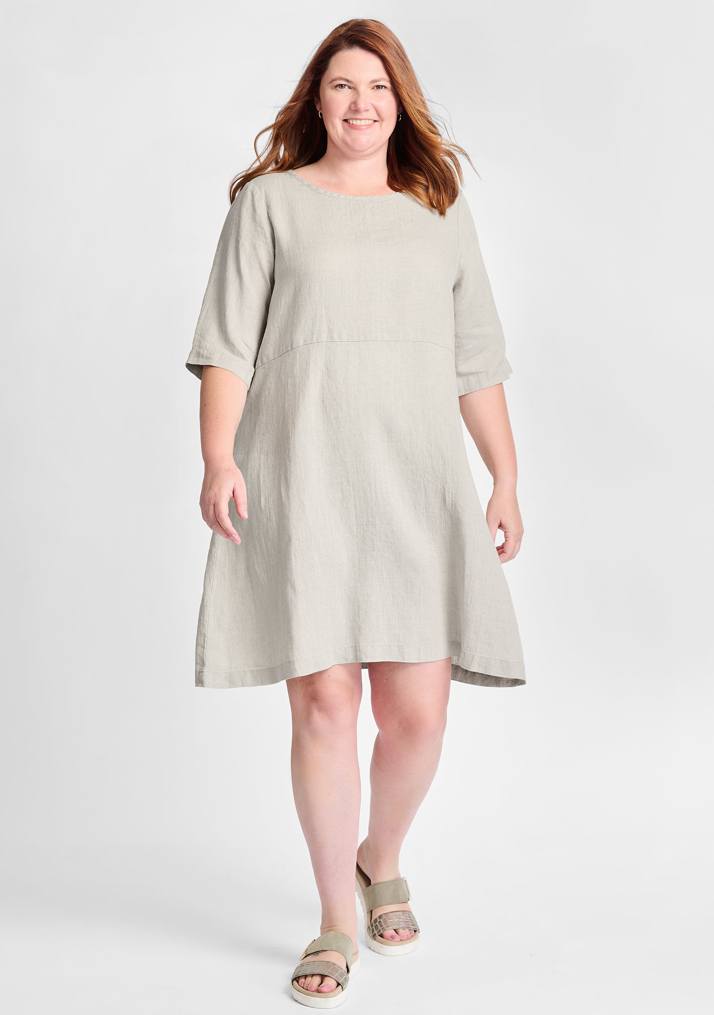 Simple Linen Shift Dress for Women - Breathable & Comfortable Summer Dress - Perfect for Casual Outings, Beach Vacations & Office Wear - FINAL SALE