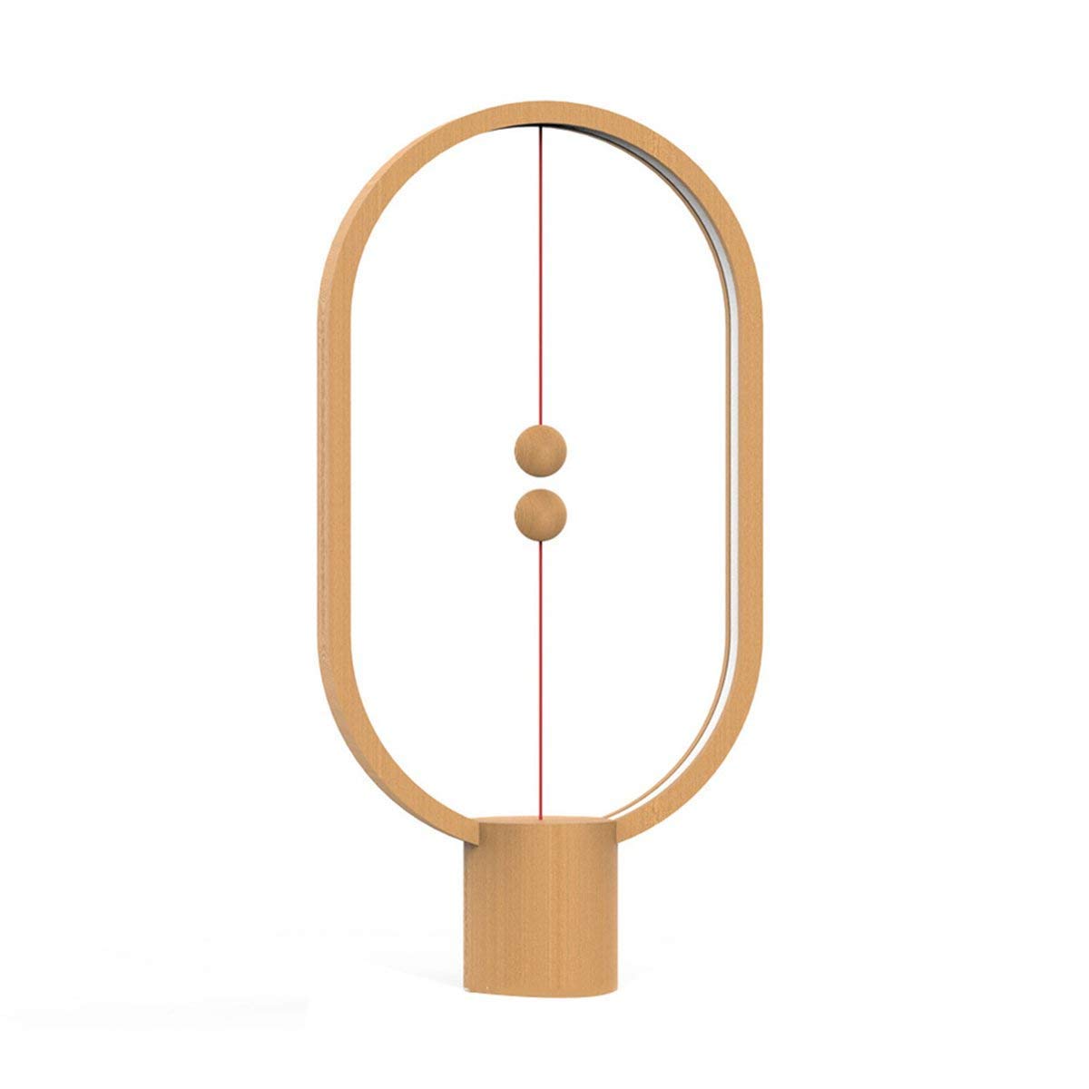UWY Creative Magnetic Balance Lamp - Wooden LED Bedside Lamp for Home, Bedroom & Reading - Modern Nightstand Lighting & Unique Gift Idea for Housewarming, Birthday & Office Decor