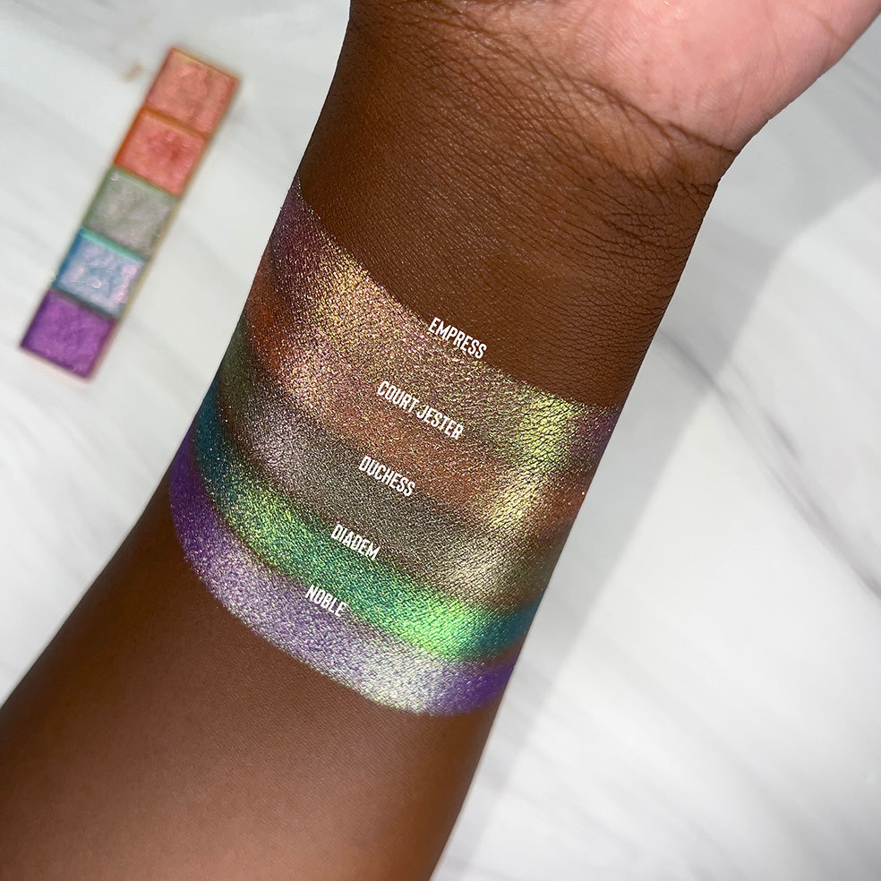 Court Jester Glitter Vibrant Multichrome Eyeshadow - Long-Lasting Pigmented Makeup for Party, Cosplay & Festival Looks