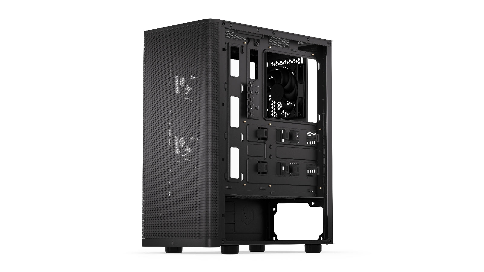 Endorfy Ventum 200 Air ATX Mid Tower PC Gaming Case - High Airflow, Tempered Glass Side Panel, RGB Lighting (EY2A002) - Perfect for Gaming Rigs & Workstation Builds