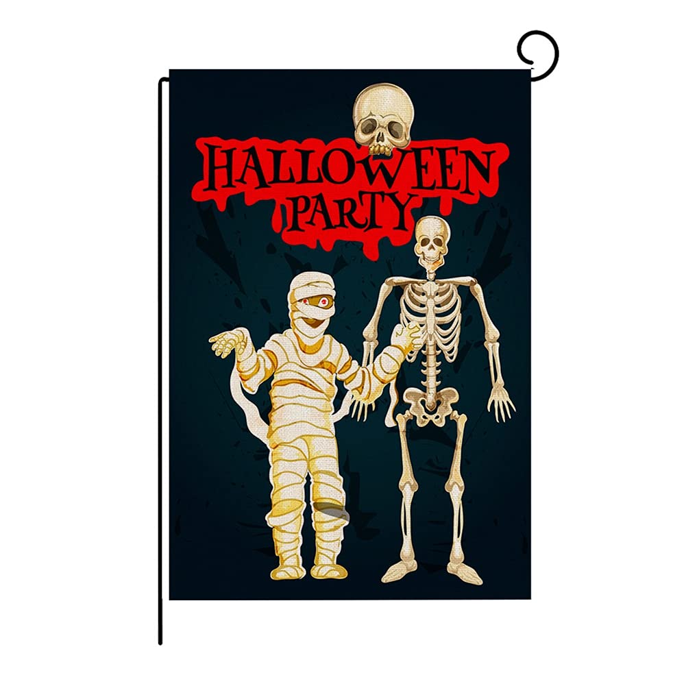 Bullpiano Halloween Trick or Treat Garden Flag - Double-Sided Vertical Fall Decor with Pumpkin Design, 12x18 Inch - Perfect for Outdoor Yard, Porch, and Seasonal Home Decoration