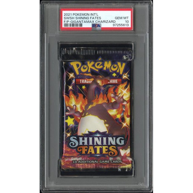 2021 Pokemon International SWSH Shining Fates Gigantamax Charizard PSA 10 - Rare Collectible Trading Card for Pokemon Fans & Investors - Perfect for Display, Gaming, and Investment Portfolios