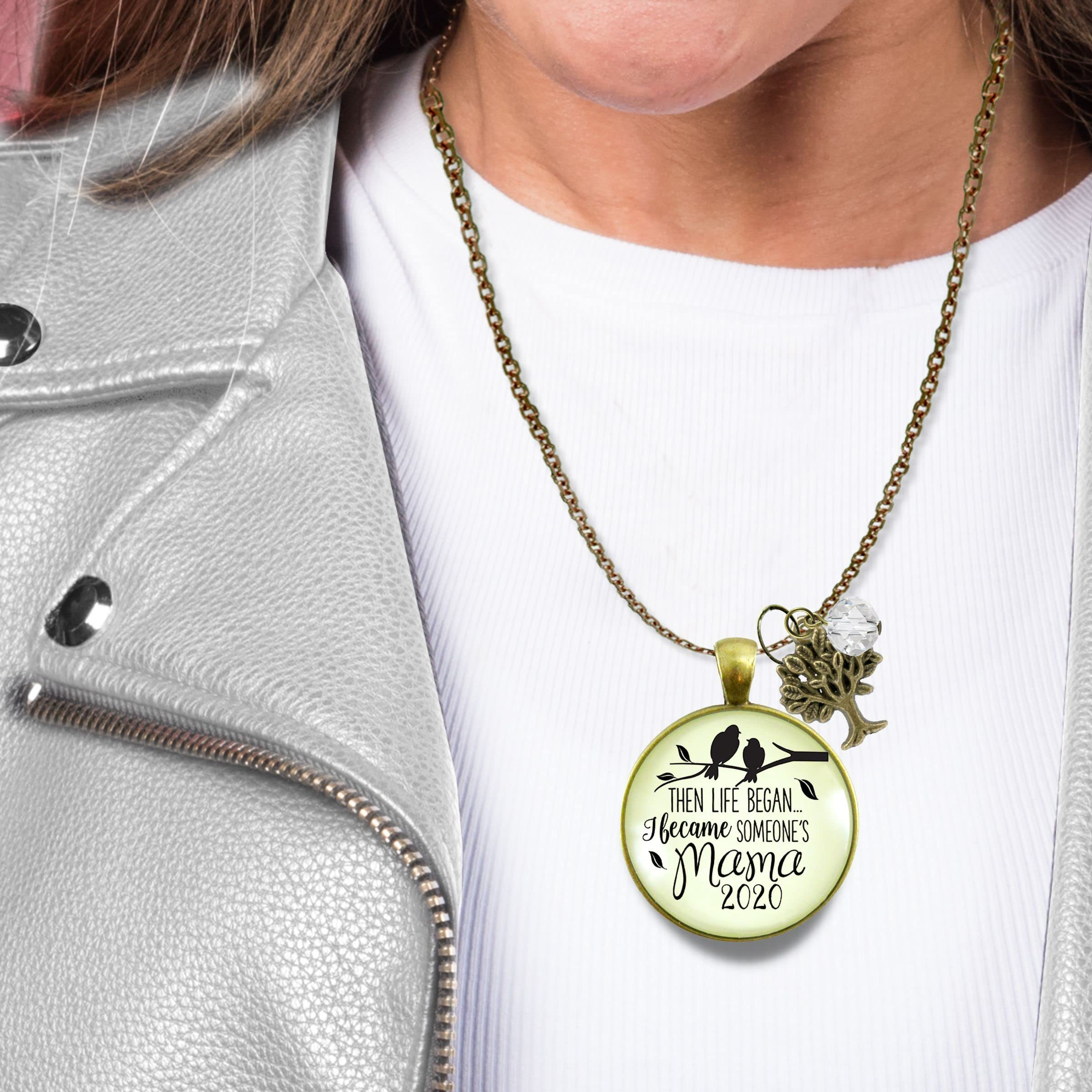 Meaningful Mom Jewelry Gift - New Mom Necklace 'Then Life Began' 2020 Edition, 36
