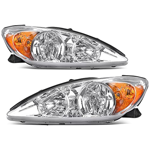 Fit 02-04 Camry OE-Chrome/Amber/Clear
