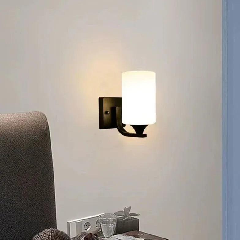Modern Cylindrical Lampshade - Sleek Wall Light Fixture for Living Room, Bedroom & Office Decor | Energy-Efficient LED Lighting Solution