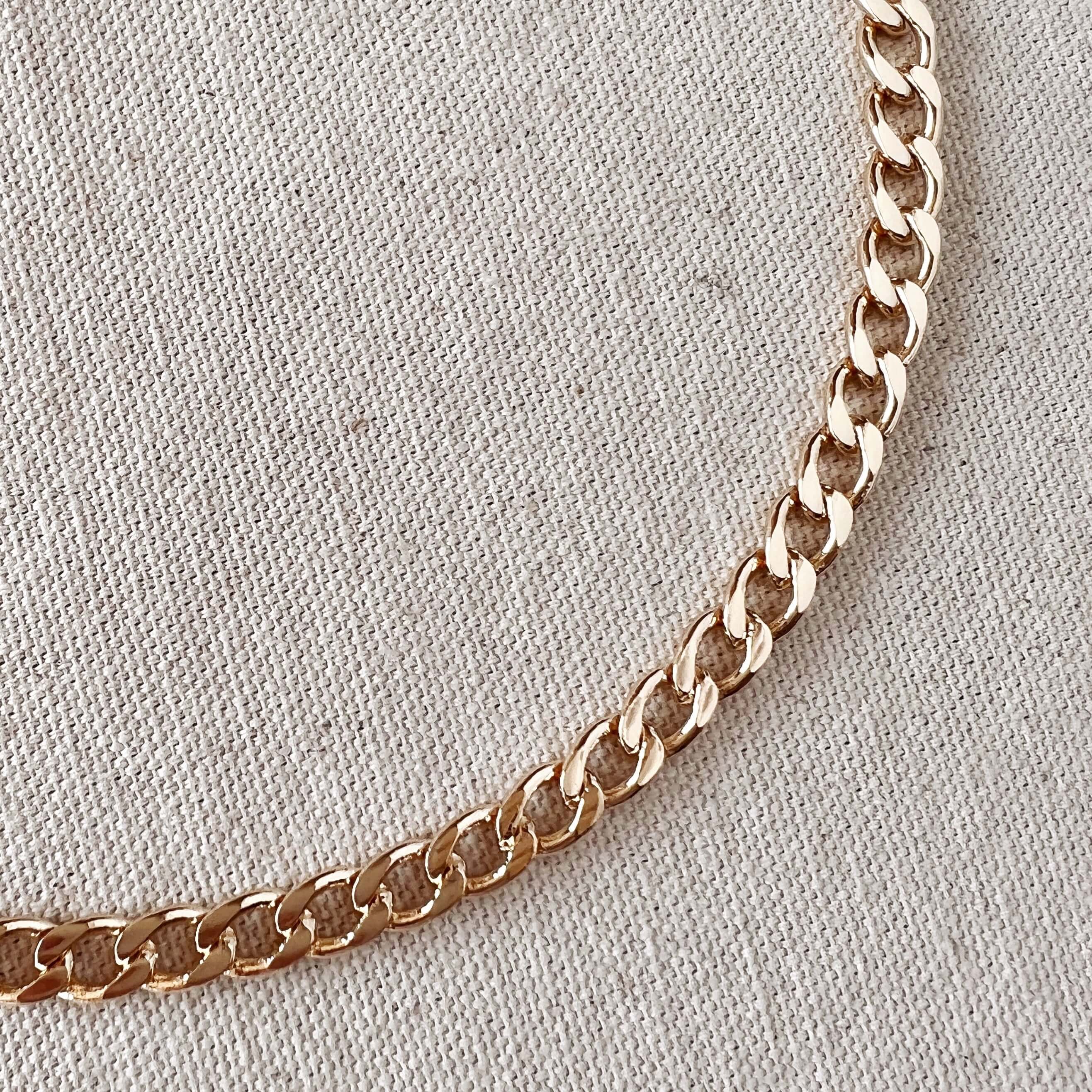18K Gold Filled Chunky Cuban Link Chain Necklace for Women - Stylish Layered Jewelry Gift for Birthday, Anniversary & Everyday Wear