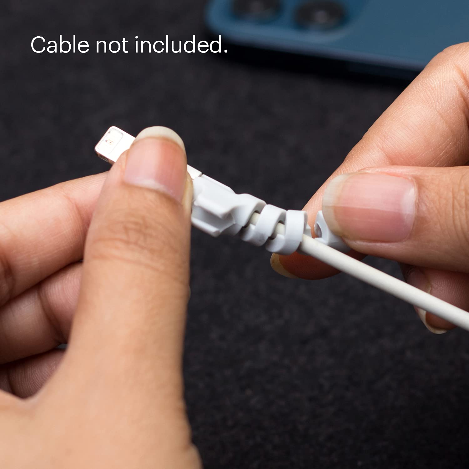 DailyObjects Spiral Charger Cable Protector - Durable Data Cable Saver & Charging Cord Cover (Set of 2) - Perfect for iPhone, Android, Tablets & Laptops at Home, Office or Travel