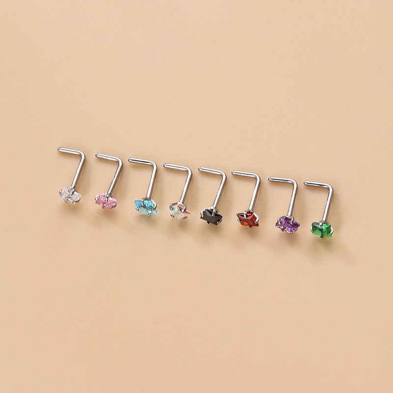20G Surgical Steel Small Nose Ring & Nose Stud - Hypoallergenic Geometric Nose Jewelry for Sensitive Skin | Perfect for Everyday Wear, Parties & Body Piercing Lovers