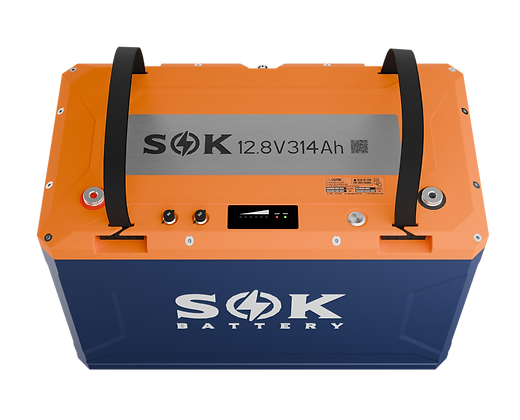 SOK 12V 314Ah LiFePO4 Lithium Battery with Built-in Heater & Bluetooth - Perfect for RV, Marine, Solar Power & Off-Grid Energy Storage