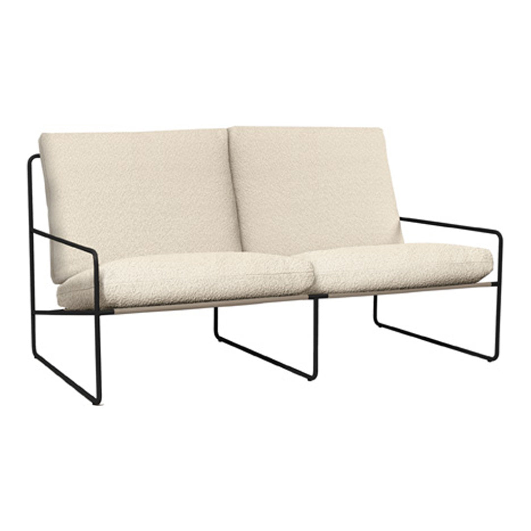 Ferm Living Desert Dolce Sofa - Modern Minimalist 3-Seater Couch for Living Room, Lounge & Office - Comfortable Upholstered Fabric Sofa with Wooden Legs