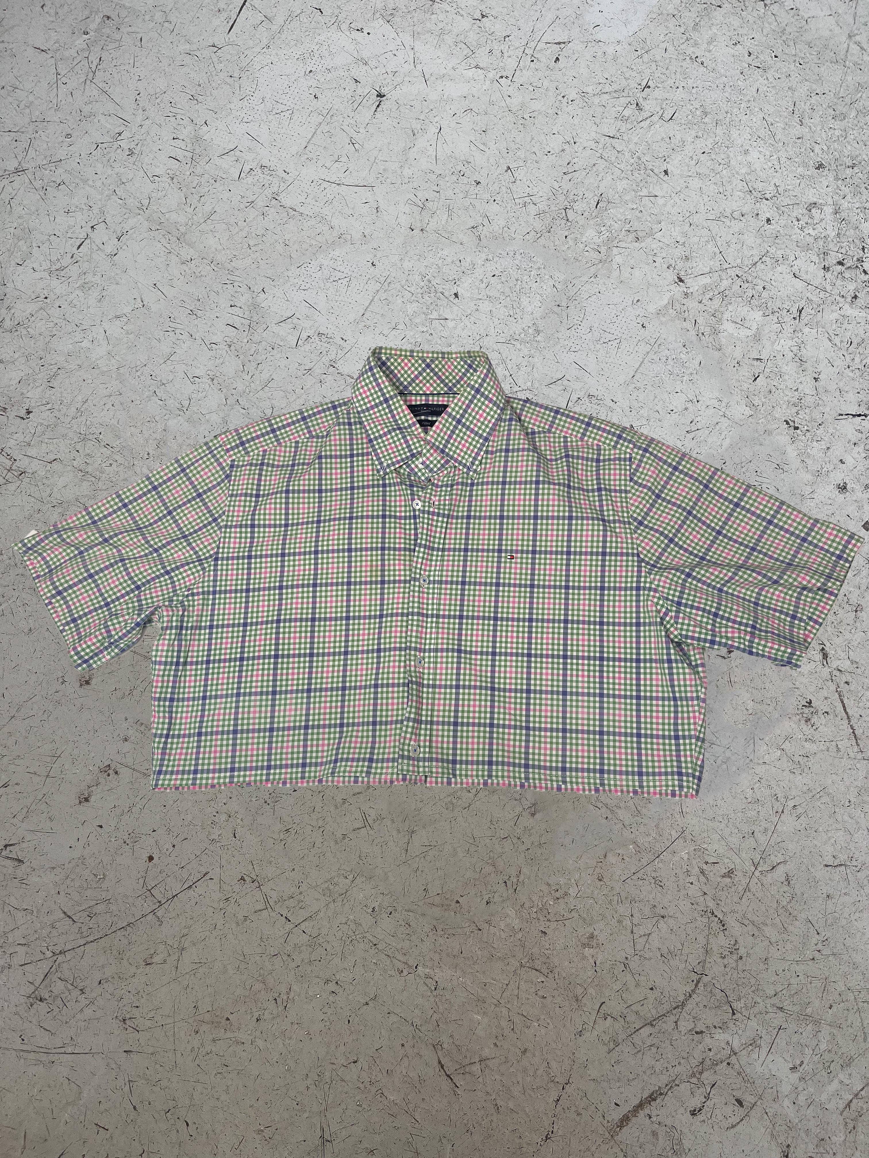 Tommy Hilfiger Women's Crop Top Shirt - Casual Short Sleeve Blouse for Summer Outfits, Beachwear & Street Style Fashion