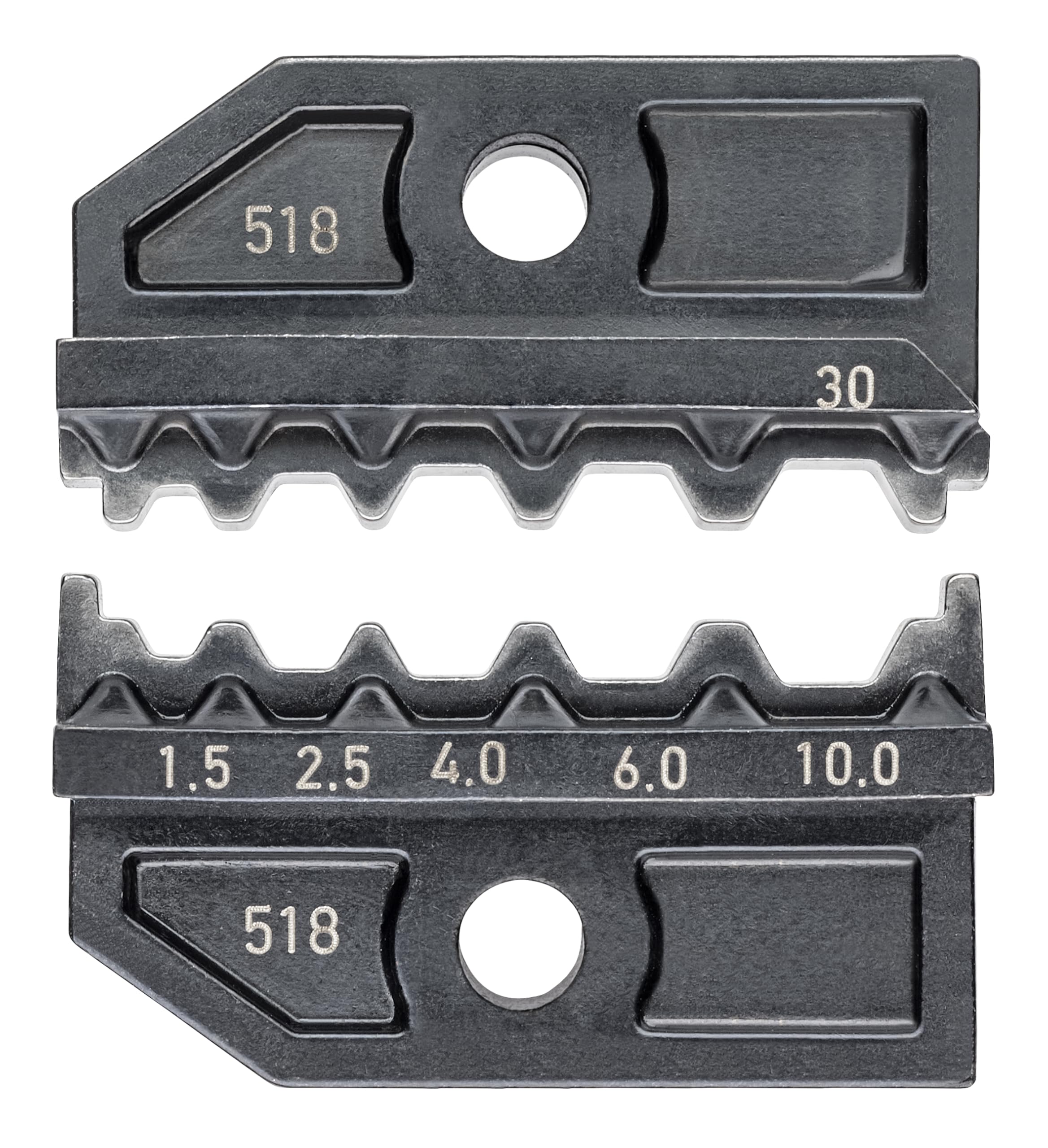 KNIPEX Crimping Die for Non-Insulated Butt Connectors - Professional Electrical Tool for Secure Wire Connections - Ideal for Automotive, Marine & Industrial Wiring Applications