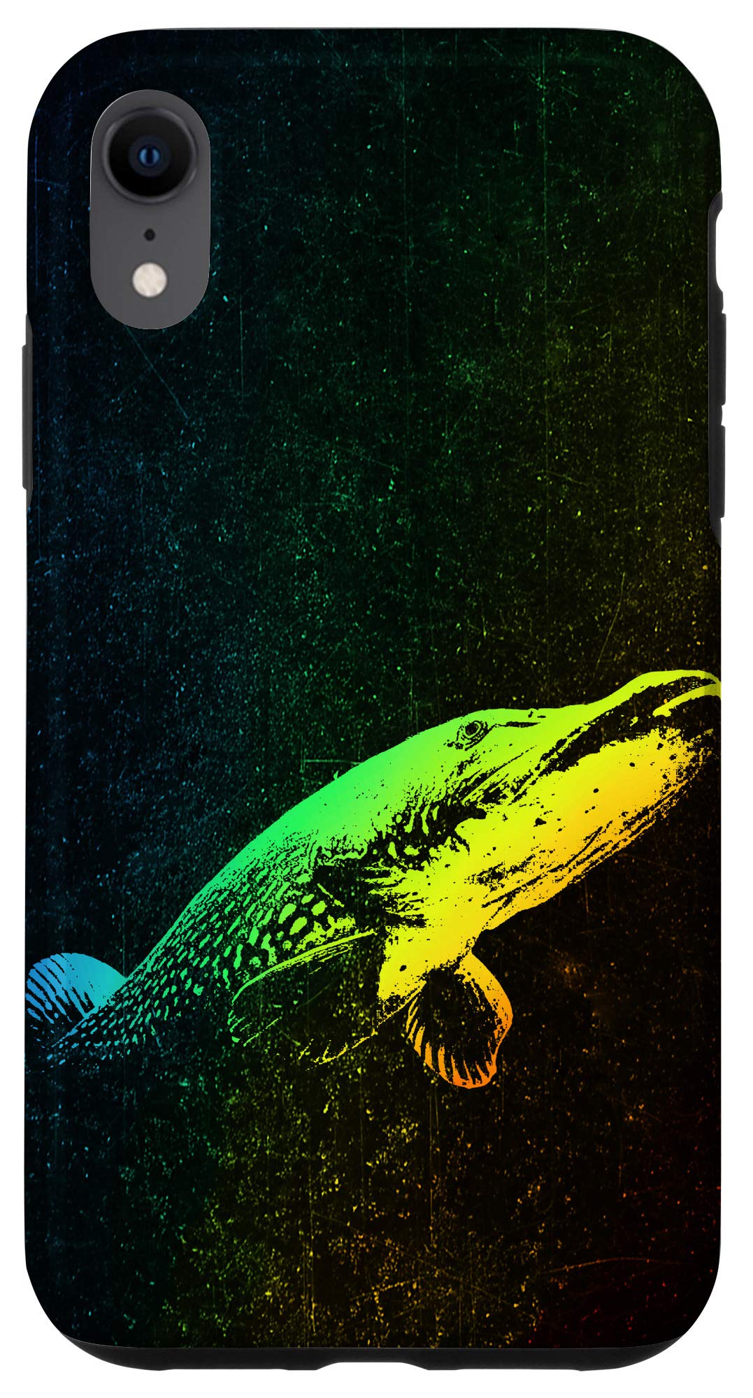Colorful Rainbow Retro iPhone XR Phone Case - Northern Pike Design | Durable Protective Cover for Everyday Use, Travel & Outdoor Activities
