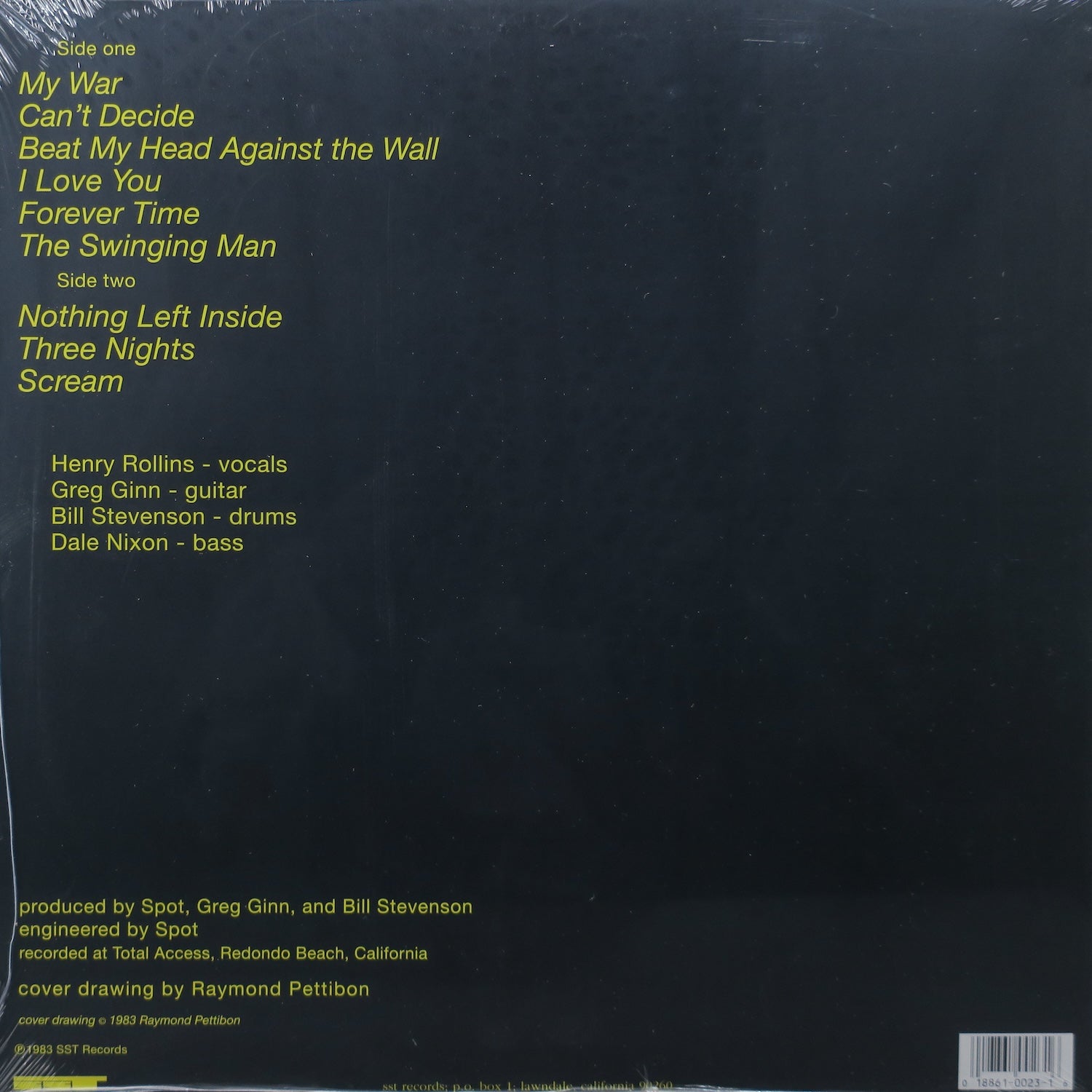 BLACK FLAG 'My War' Vinyl LP Record - SST Records 1984 Hardcore Punk Music Album - Perfect for Punk Collectors & Vinyl Enthusiasts