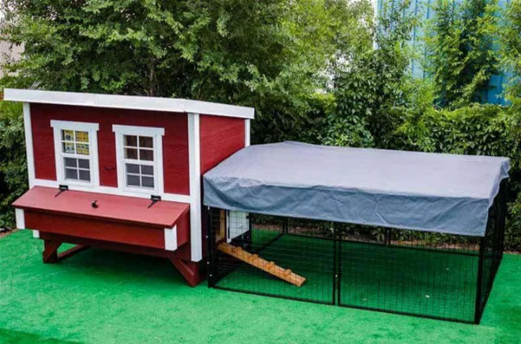 OverEZ Regular Chicken Run Tarp - Heavy Duty Waterproof Poultry Coop Cover for Outdoor Use - Perfect for Chicken Coops, Duck Pens & Backyard Poultry Protection