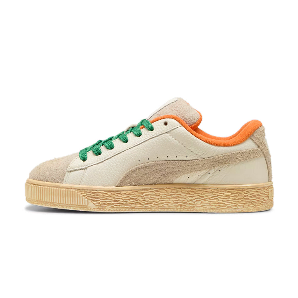Carrots Suede XL Sneakers in Warm White & Rickie Orange | Stylish & Comfortable Men's Shoes for Casual Wear, Street Fashion & Everyday Outfits