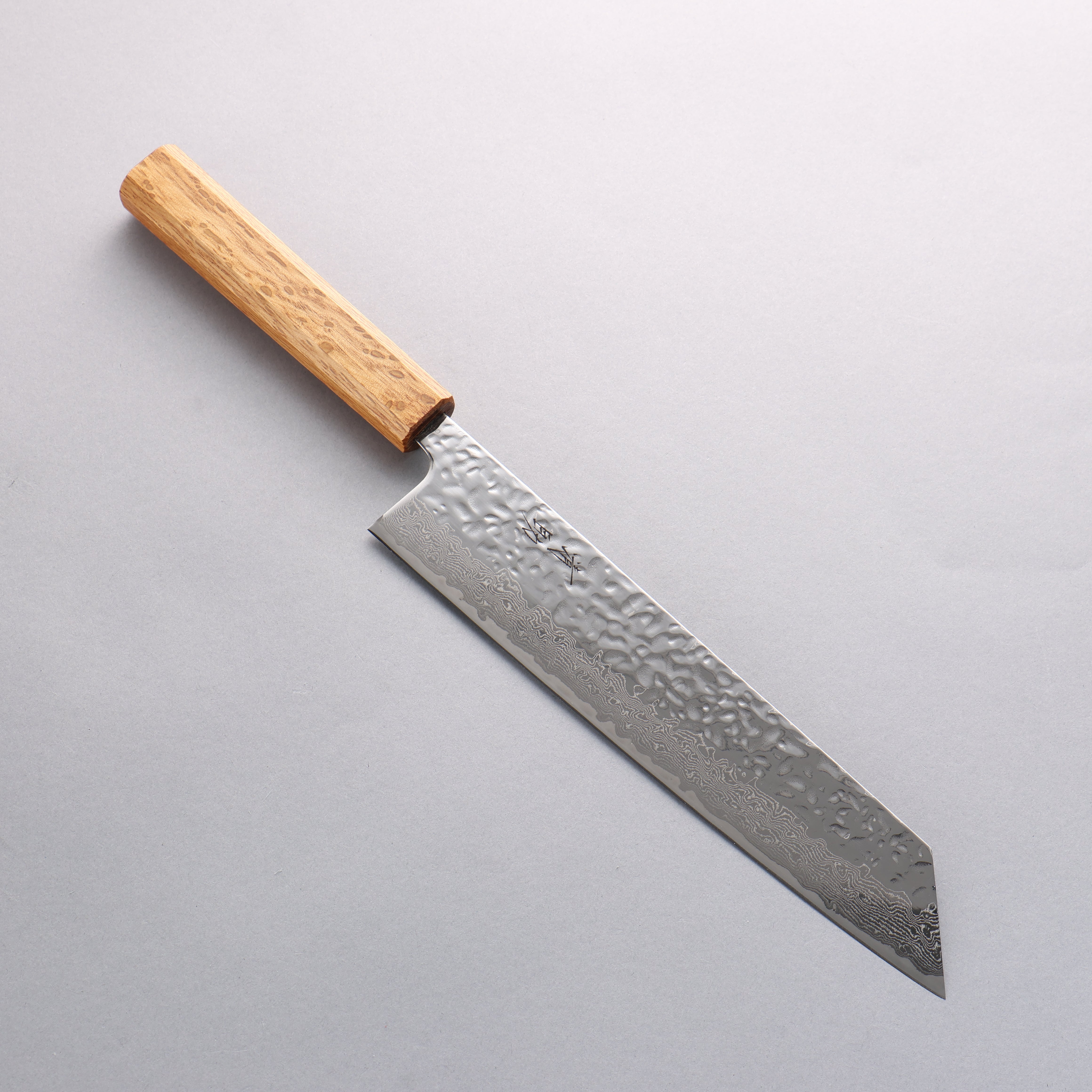 Premium AUS10 Damascus Kiritsuke Knife 240mm - Handcrafted Hammered Finish with Oak Handle - Perfect for Sushi, Sashimi & Japanese Cuisine