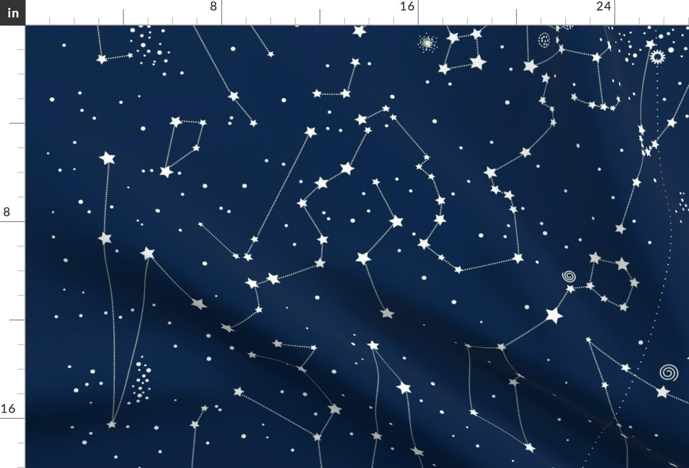 Star Map Dark Constellations Astronomy Printed Minky Fabric - Fat Quarter for Sewing Baby Blankets, Quilt Backing & Plush Projects - Perfect for Nursery Decor, Space-Themed Bedding & DIY Celestial Crafts