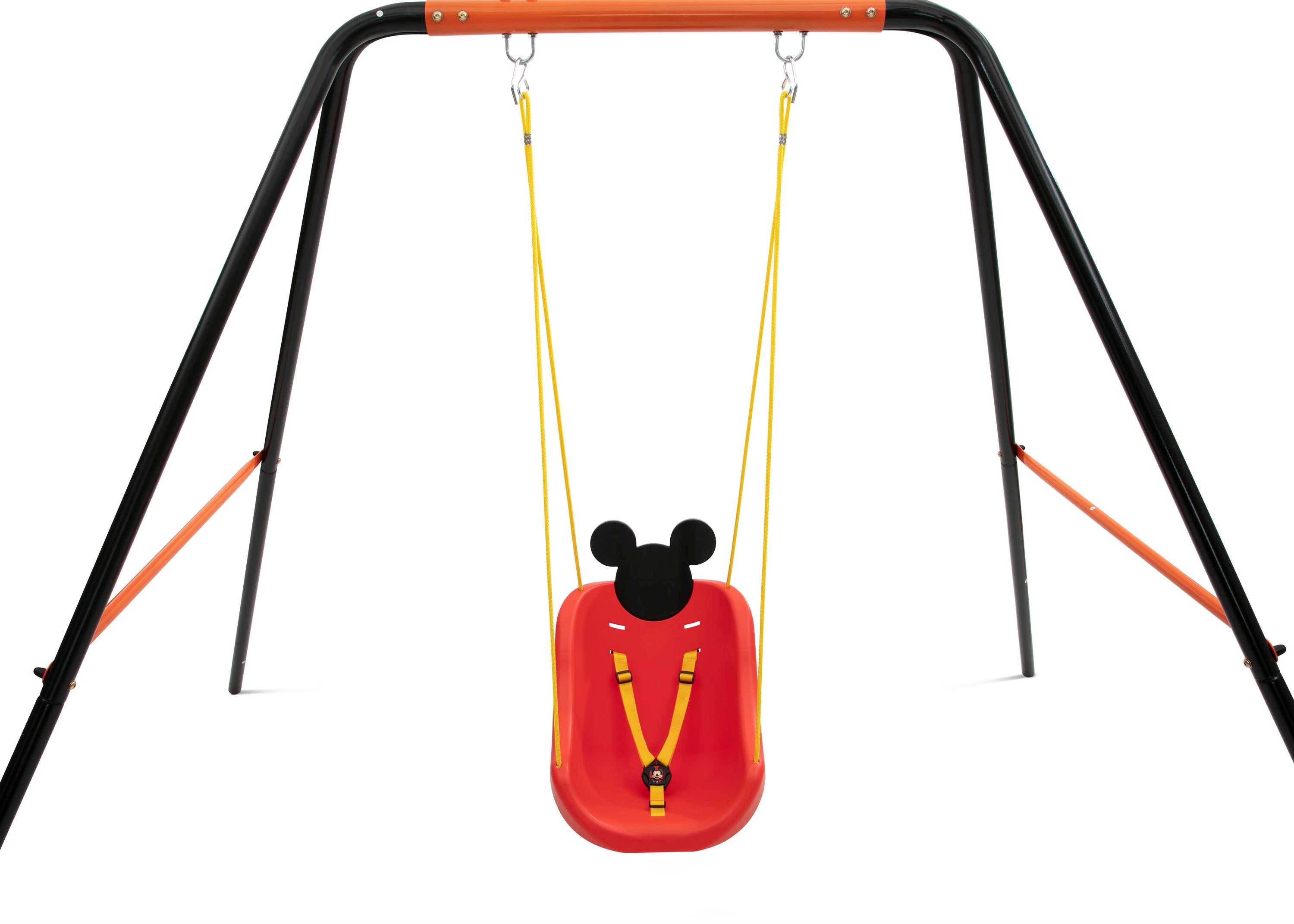 Mickey Mouse 2-in-1 Outdoor Kids Swing Set for Backyard & Playground - Fun Toddler Swing with Adjustable Seat for Indoor/Outdoor Use