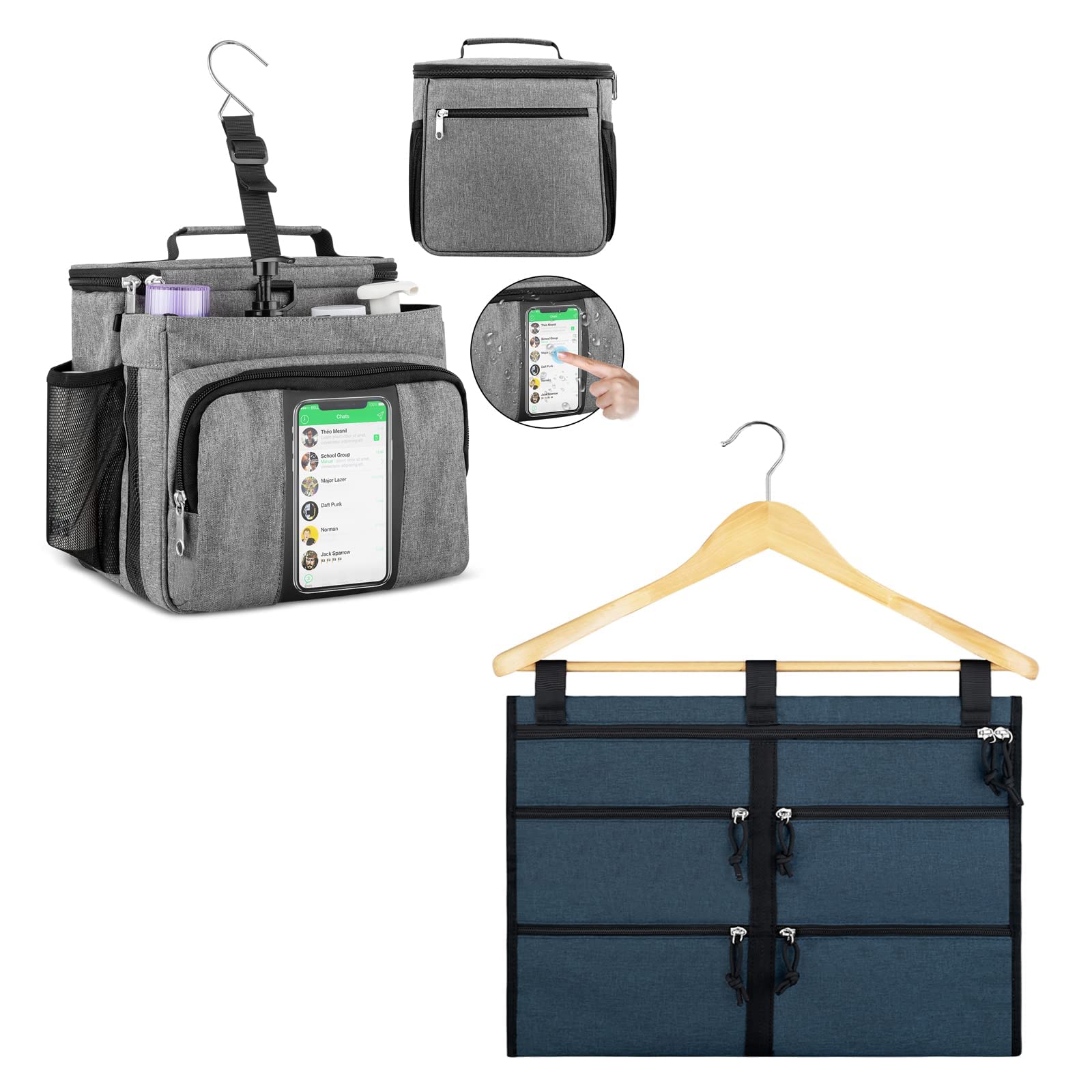 Bukere Hanger Diversion Safe - Hidden Money Stash & Travel Security Pouch | Portable Shower Caddy Tote Bag for Home, College Dorm & Outdoor Use | Discreet Cash Storage Solution for Travel Safety