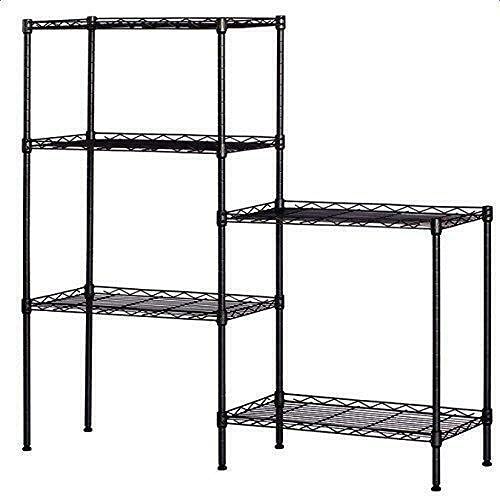 Multifunctional Wire Shelving Utility Cart - Kitchen Storage Organizer for Microwave, Bedroom, Office & Books | Durable Metal Shelf for Home Decor & Organization | Perfect for Pantry, Garage & Laundry Room Storage