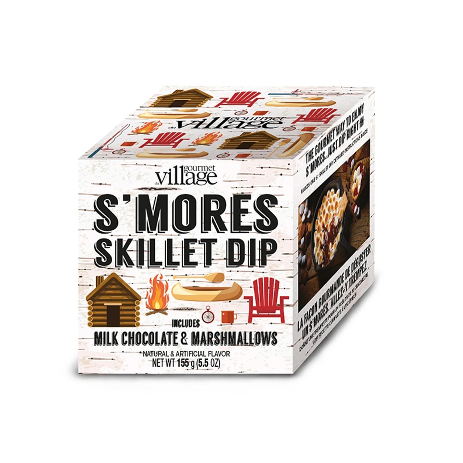 Gourmet Du Village S'mores Skillet Dip Kit Refill - Premium Marshmallow Chocolate Dessert Mix for Camping, Parties & Family Gatherings