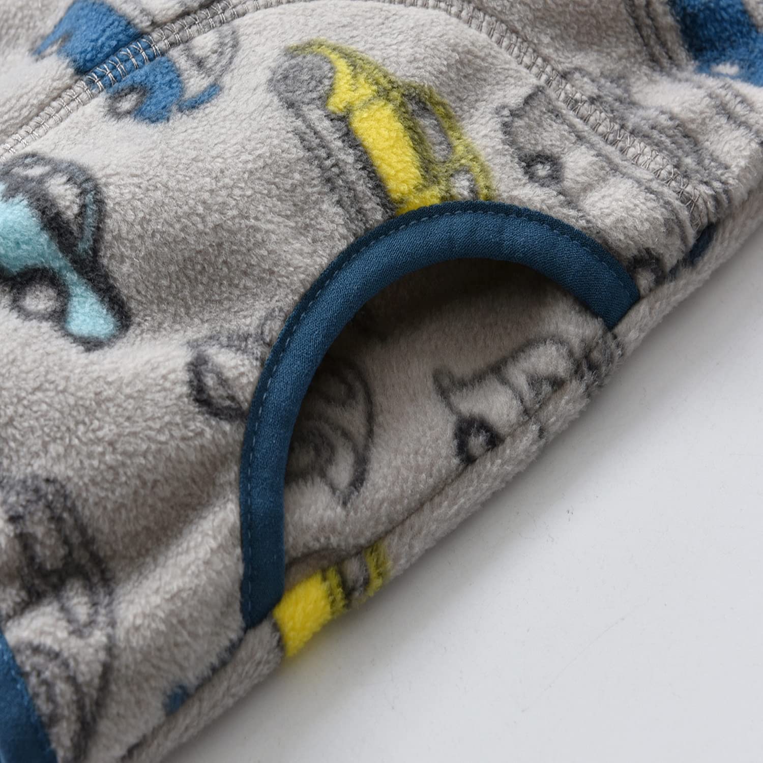 Boys' Full Zip Fleece Jacket with Fun Prints - Warm & Cozy Outerwear for Toddlers - Perfect for Playdates, School & Outdoor Adventures