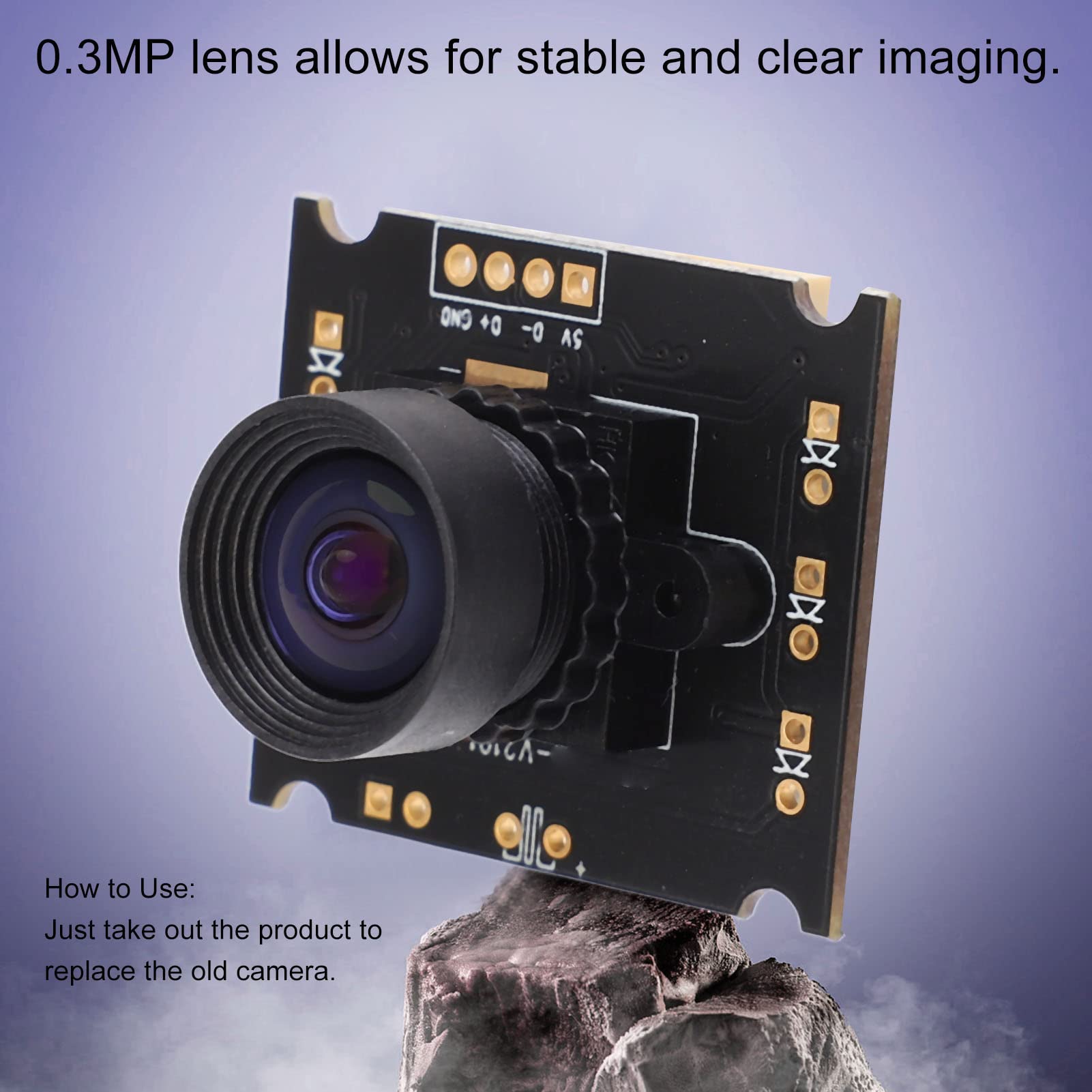 0.3MP HD USB 2.0 Camera Module Board with Manual Driver - Perfect for Computer Vision, DIY Electronics, Security Systems & Raspberry Pi Projects
