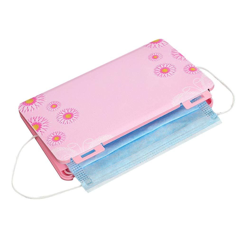AGUIguo 9-Color Reusable Plastic Storage Box with Lid - Portable Foldable Organizer for Face Coverings, Documents & Office Supplies | Perfect for Travel, Home & Office Organization