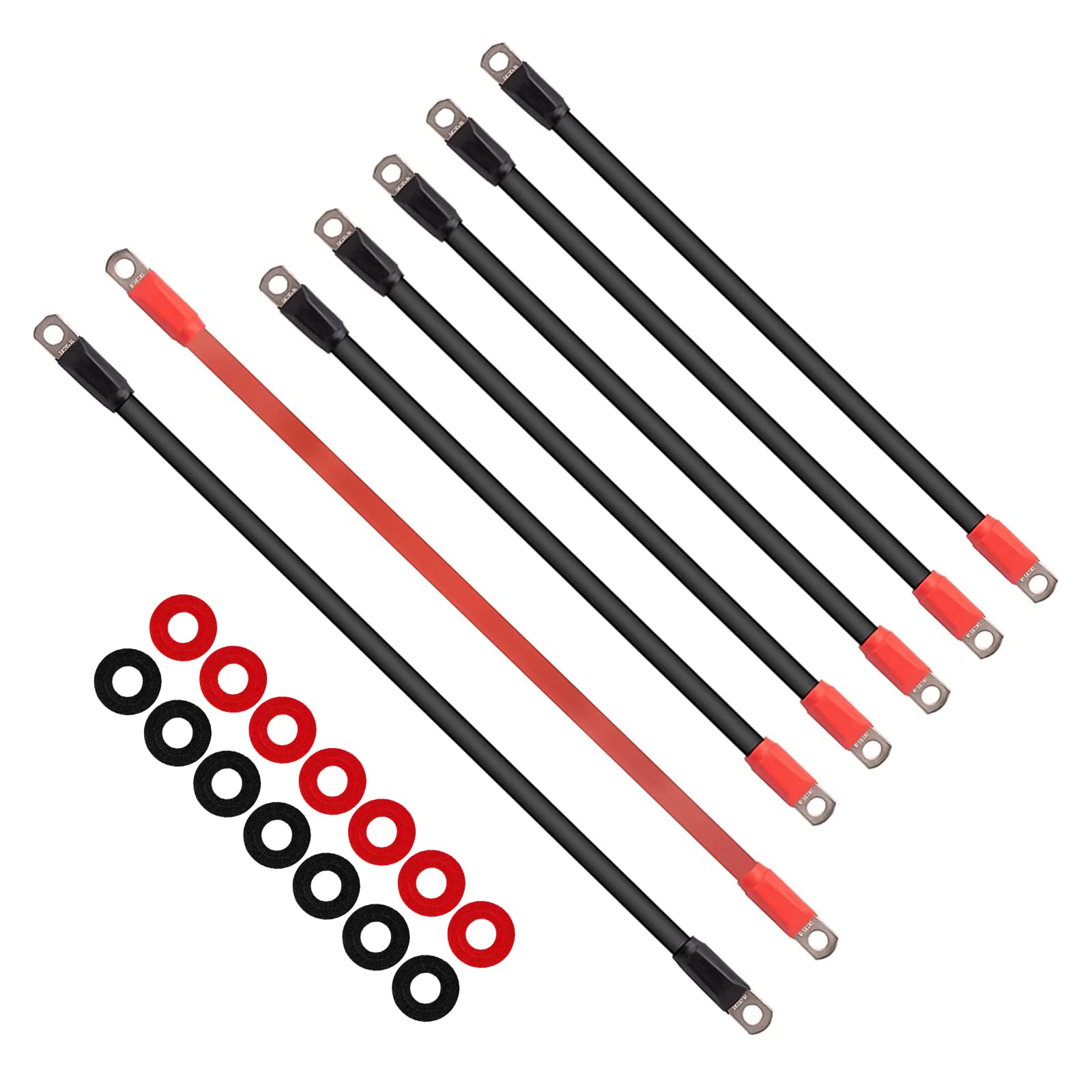 Premium 4 Gauge Golf Cart Battery Cables Wiring Kit - Compatible with EZGO TXT 1994 & Up (36V & 48V) | Durable Replacement for Refurbished Golf Cart Batteries | Perfect for Golf Cart Maintenance & Upgrades
