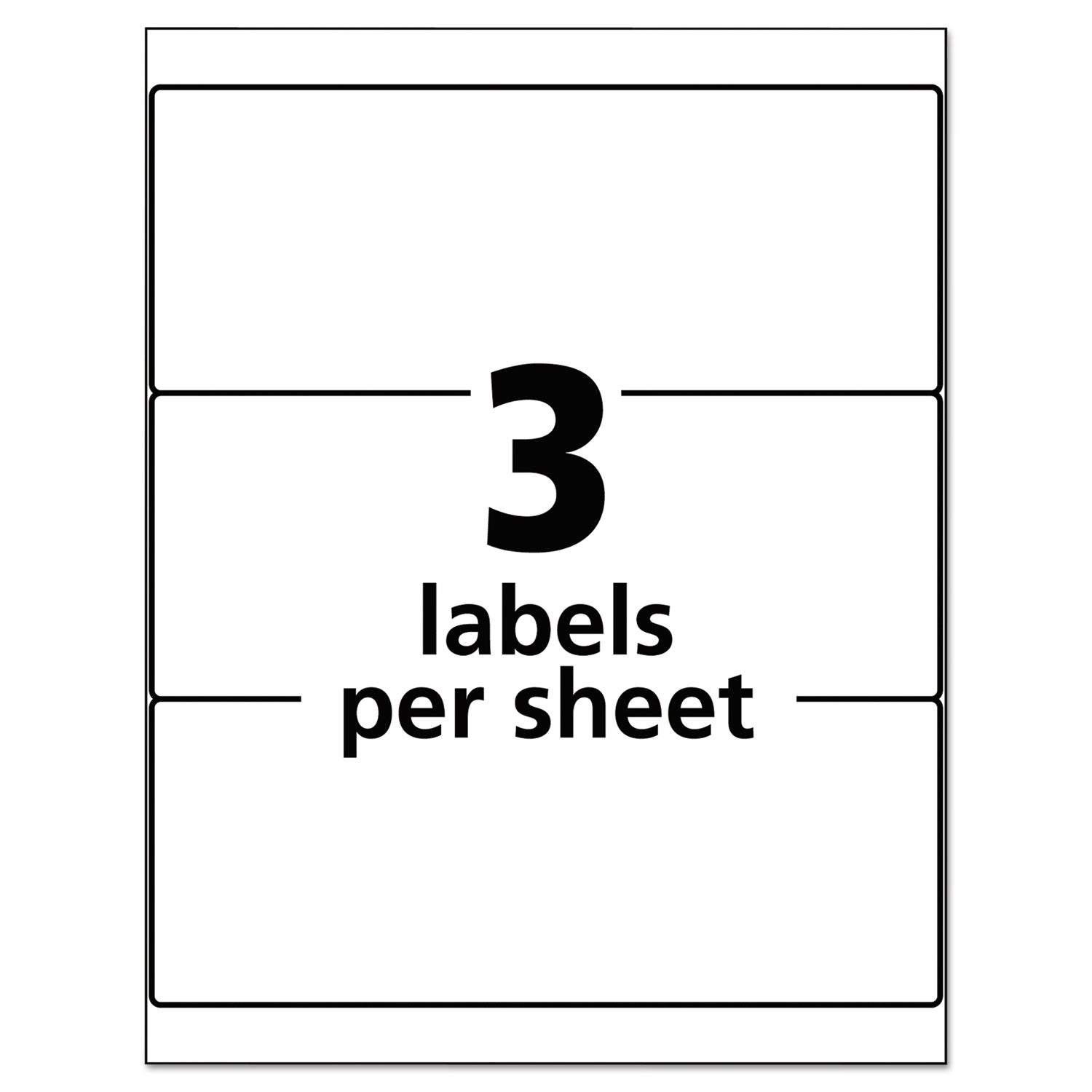 Avery® Durable Permanent ID Labels with TrueBlock Technology for Laser Printers - 3.25