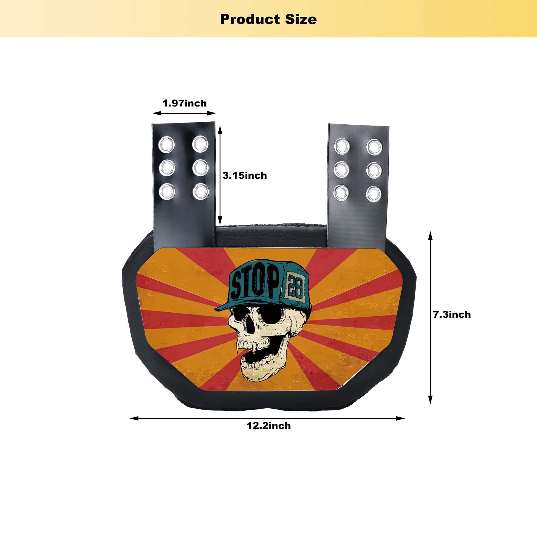 Football Back Plate - High Impact Rear Protector for Youth & Adult Shoulder Pads | Lower Back Protection for Football Players | Perfect for Training, Games & Contact Sports