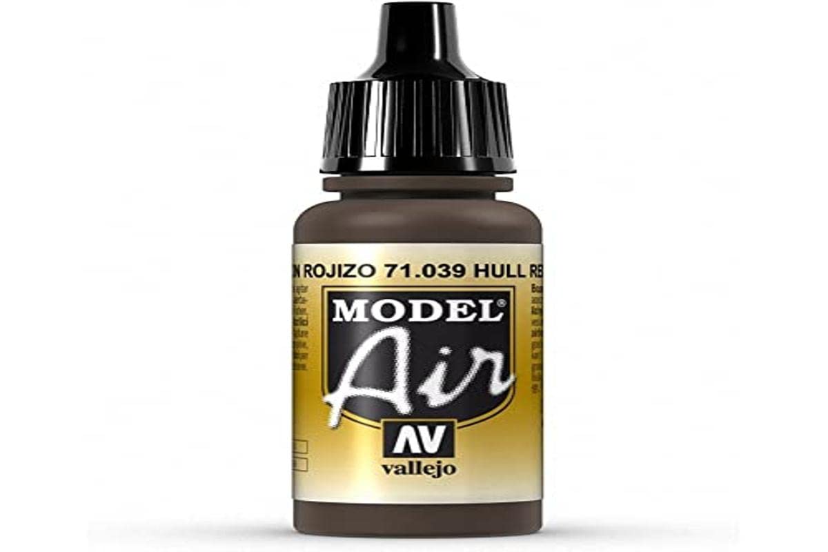 Vallejo Hull Red Acrylic Paint - 17ml Bottle for Model Ships, Boats & Miniatures - Perfect for Hobbyists & Scale Modelers