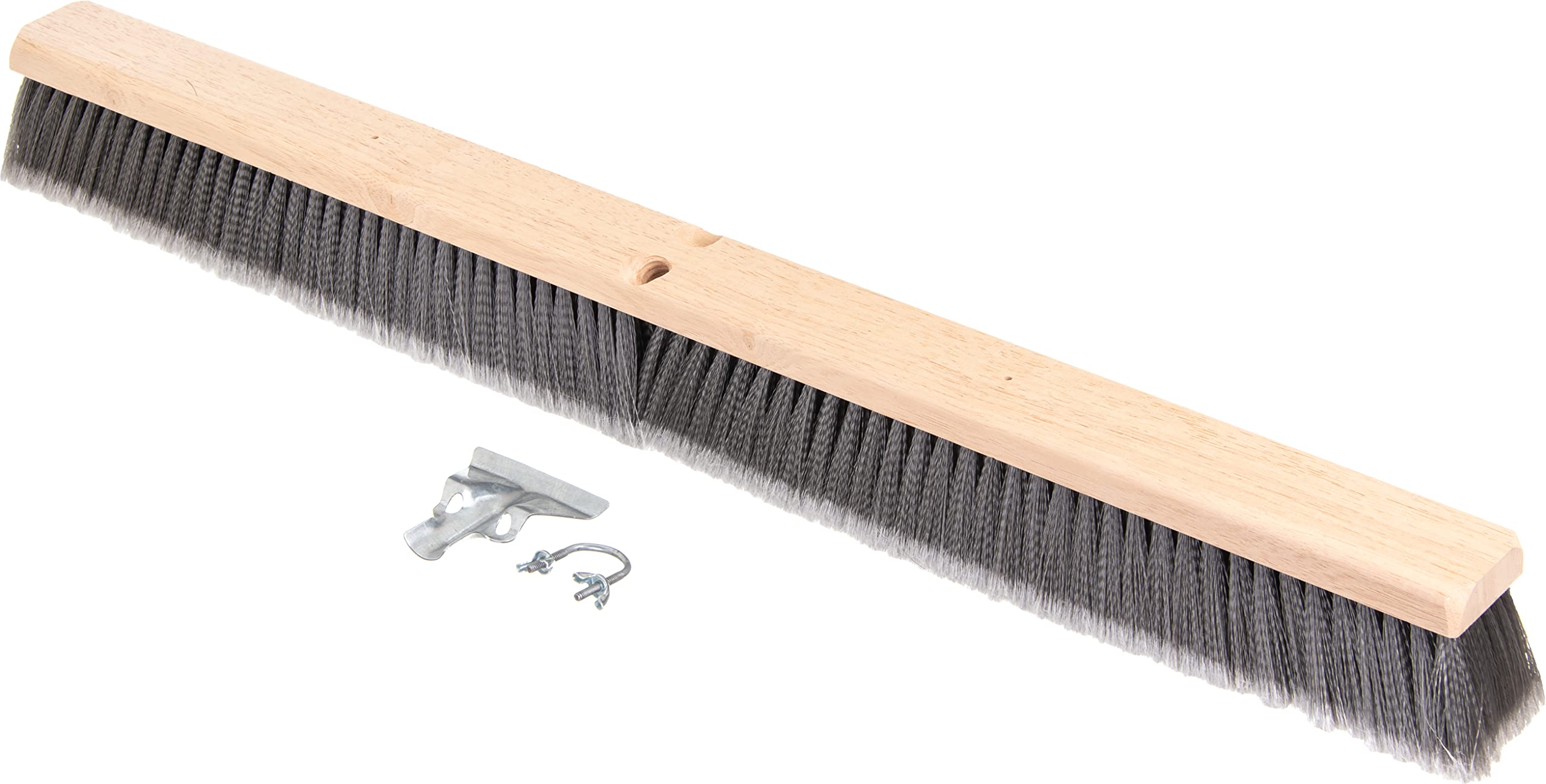 SPARTA Flo-Pac Plastic Flagged Sweep Floor Broom - 36 Inch Gray Industrial Broom for Cleaning Warehouses, Garages & Driveways (Pack of 6) - Heavy Duty Commercial Cleaning Tool for Dust, Debris & Large Areas