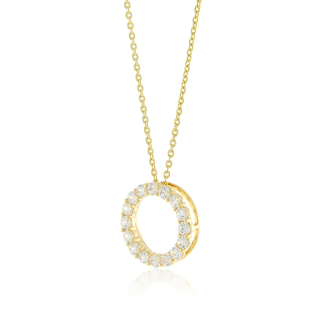Diamond Eternity Pendant Necklace for Women - 14K White Gold Diamond Heart Pendant - Perfect for Anniversary, Valentine's Day & Special Occasions