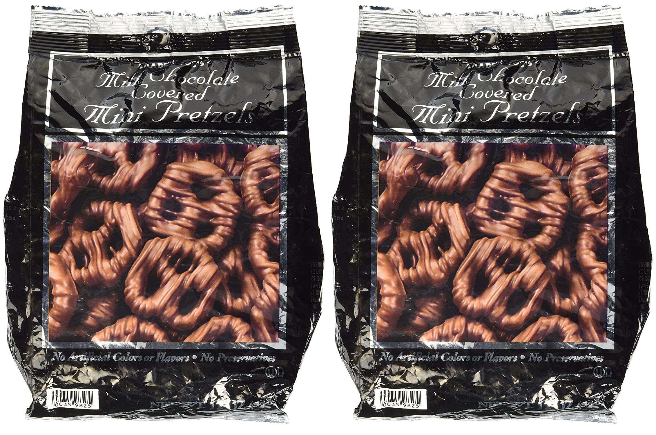 Trader Joe's Milk Chocolate Covered Mini Pretzels - 2 Pack | Sweet & Salty Snack for Parties, Gifts & Movie Nights