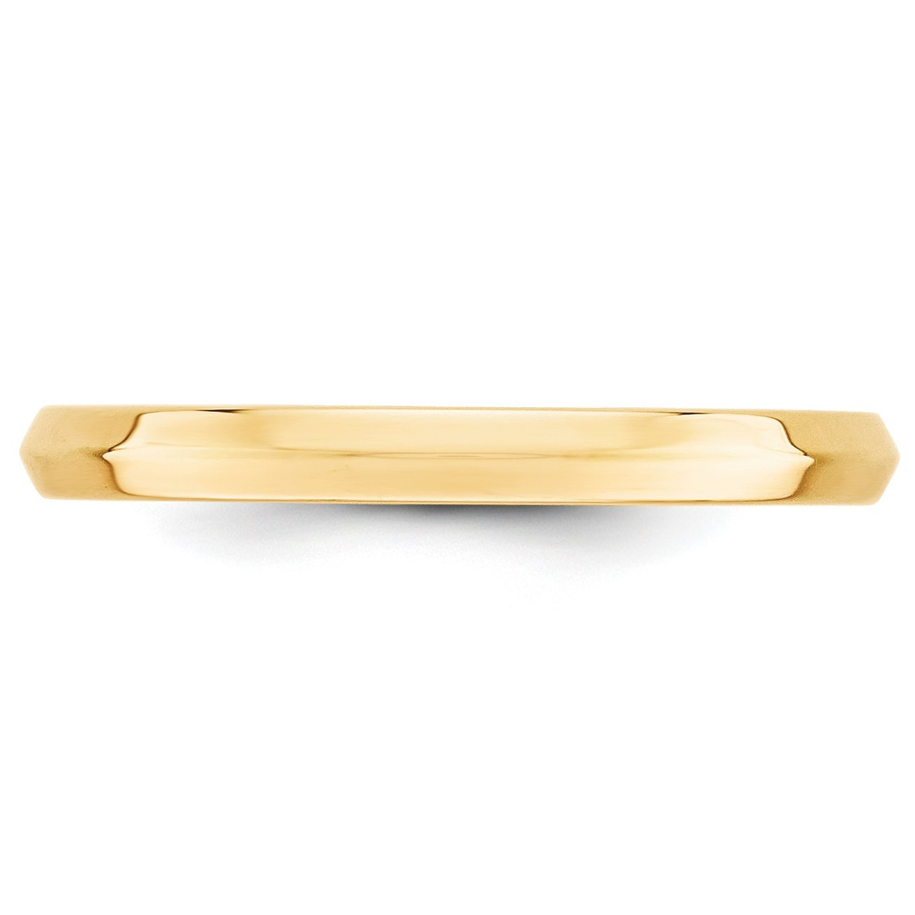 14K Yellow Gold 2.5mm Knife Edge Comfort Fit Wedding Band Ring for Men & Women - Perfect for Engagements, Anniversaries and Everyday Wear