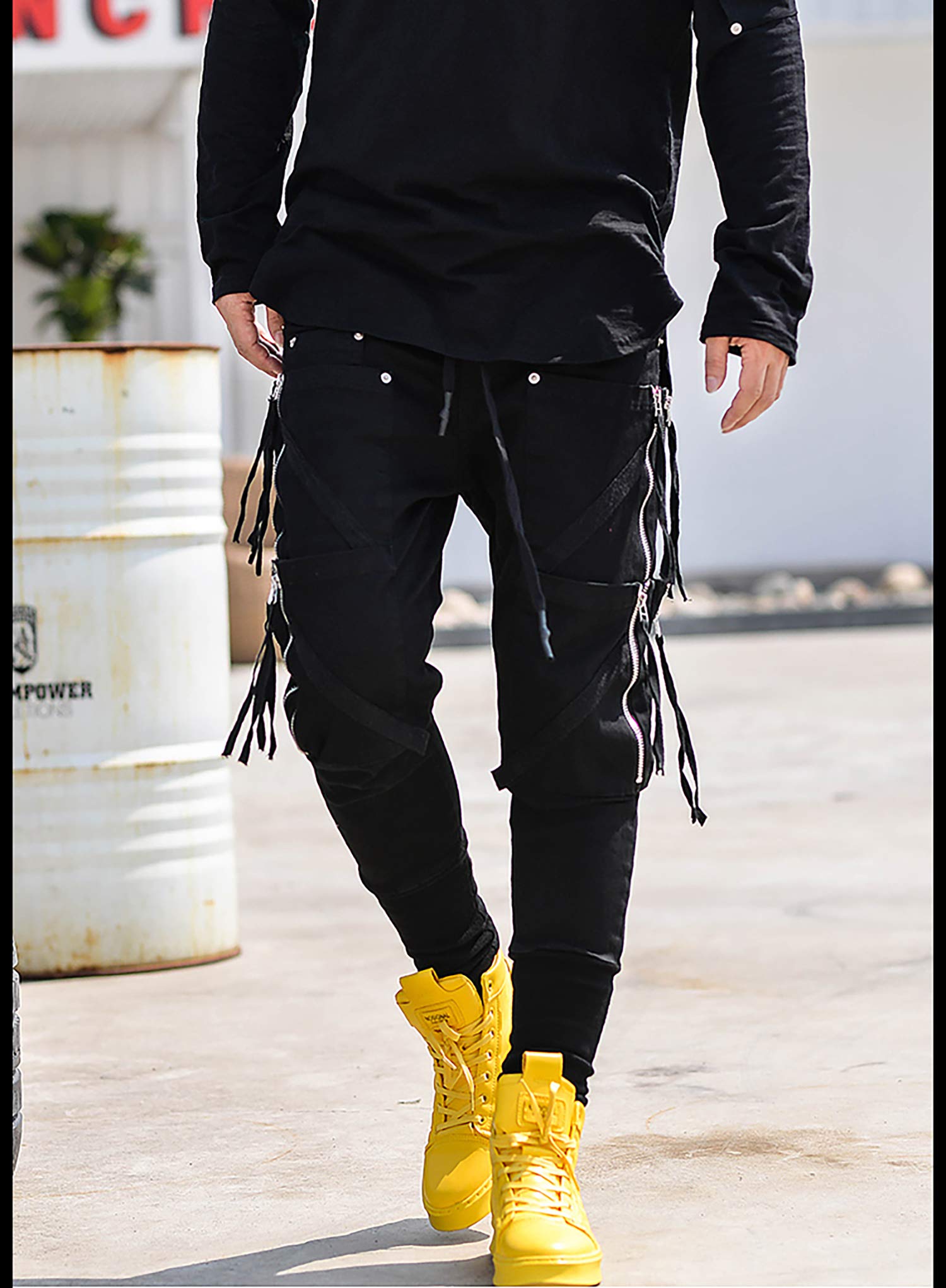MOKEWEN Men's Jogger Pants with Pockets - Athletic Cargo Sweatpants for Running, Workout & Casual Wear | Comfortable Ankle-Length Trousers for Gym, Travel & Everyday Use