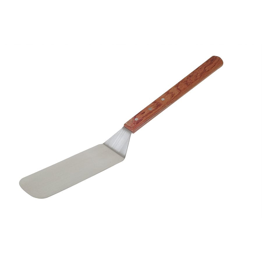 Winco TN44 Giant Offset Turner 8.5 x 3 Inch Stainless Steel Blade with Wooden Handle - Perfect for Grilling, Flipping Burgers & Pancakes in Commercial Kitchens & Outdoor BBQ