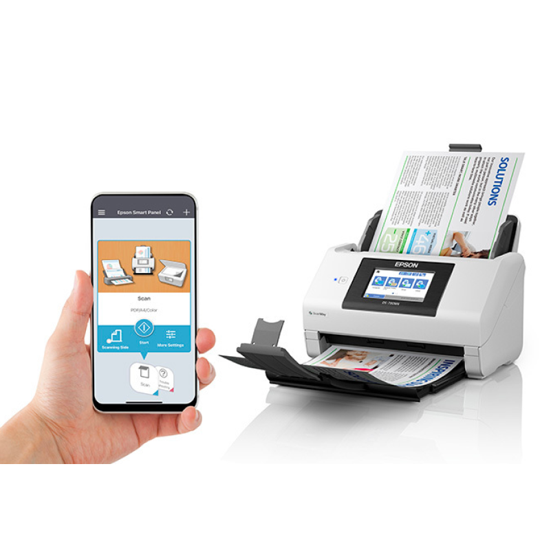 Epson WorkForce DS 790WN A4 Duplex Sheet-Fed Document Scanner for Office, Home & Business - Fast Scanning, Wireless Connectivity, Compact Design