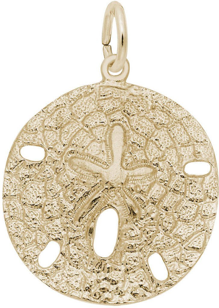 Rembrandt Large Sand Dollar Charm - Sterling Silver Pendant for Necklace - Beach Jewelry Gift for Women - Perfect for Summer Vacations & Coastal Styling