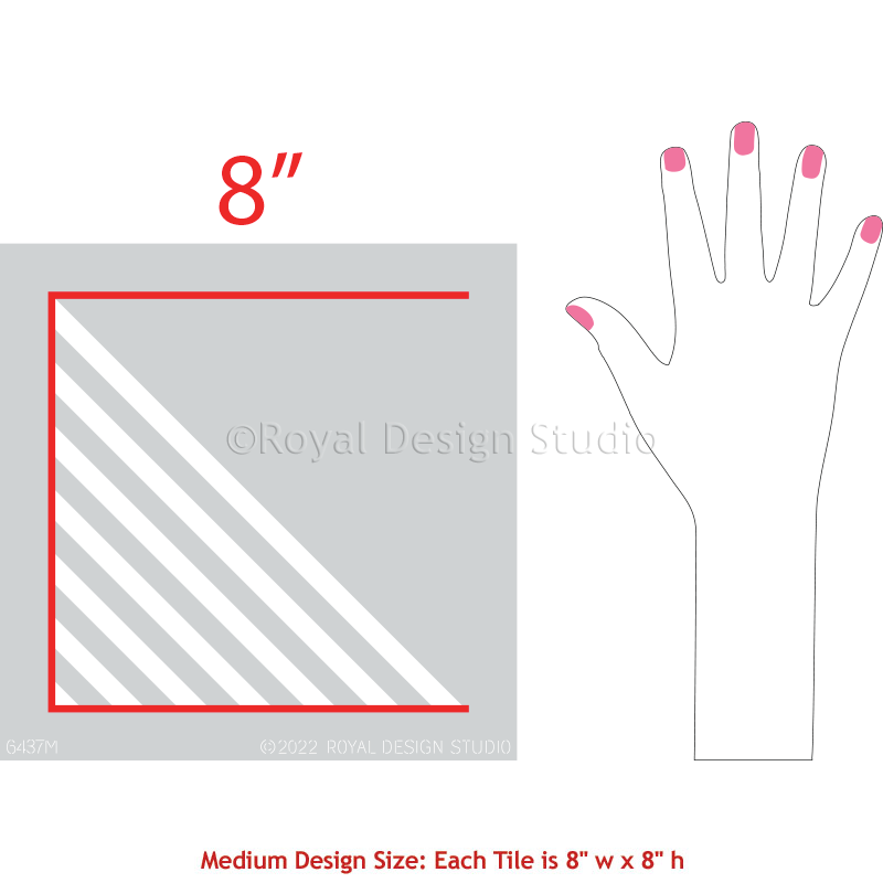 Tile Stencil Kit for DIY Home Decor - Reusable Tile Painting Templates for Bathroom, Kitchen, and Backsplash Projects