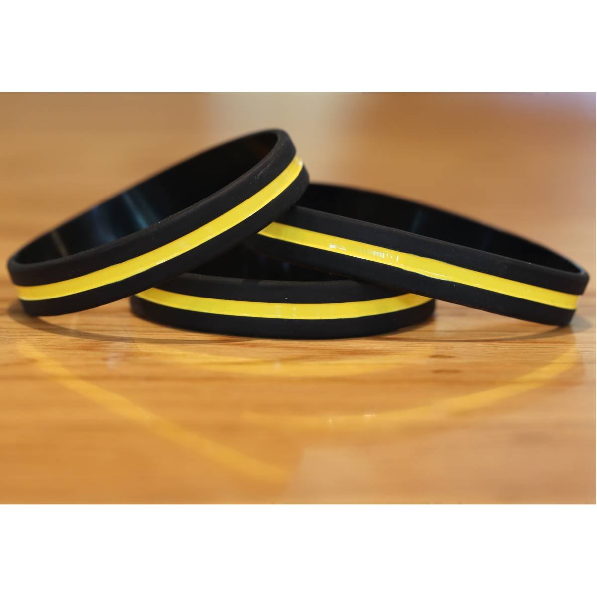 Thin Yellow Line Silicone Wristbands - Support & Awareness Bracelets for First Responders, Military & Security Personnel - Perfect for Everyday Wear, Fundraisers & Community Events