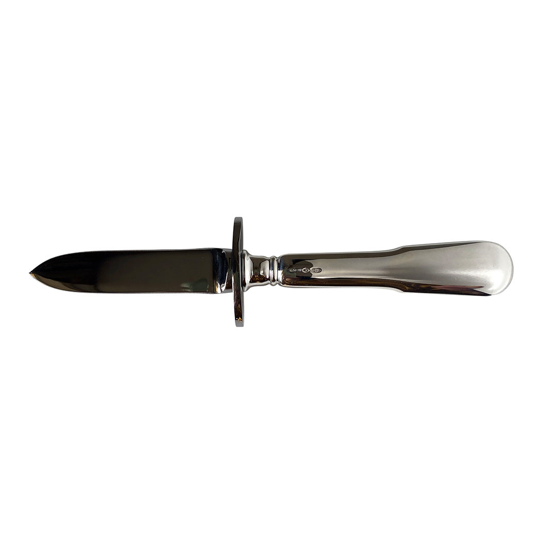 Premium Sterling Silver Oyster Knife - Elegant Seafood Tool for Shucking Oysters - Perfect for Restaurants, Home Kitchens & Beachside Dining