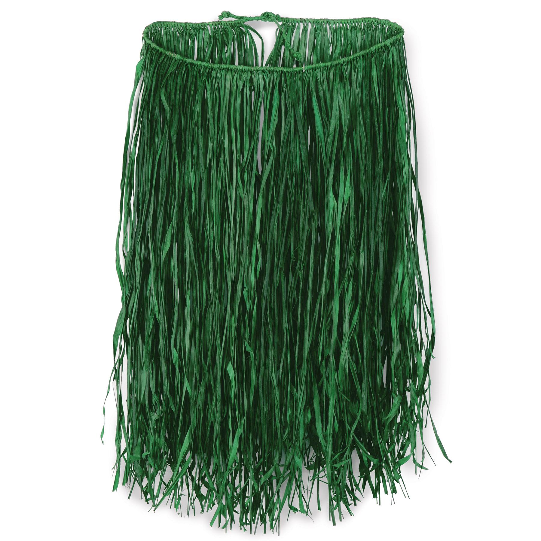 12 Pack Beistle Extra Large Raffia Hula Skirt - Green | Tropical Party Costume, Luau Dance, Hawaiian Theme Decor, Halloween & Cosplay Accessories